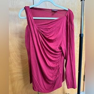 Vince Camuto Asymmetric Magenta Top